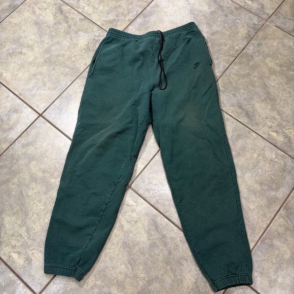 Nike Other - Vintage 90s Nike Jogger Sweatpants Mens Green Faded Swoosh USA 28” Waist Preppy